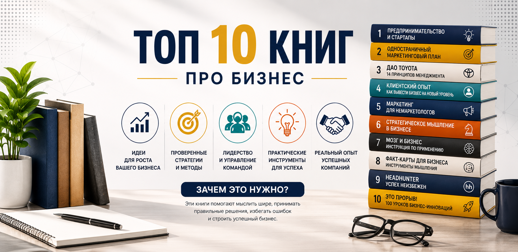 📈 Топ-10 книг про бизнес, которые стоит прочитать каждому предпринимателю